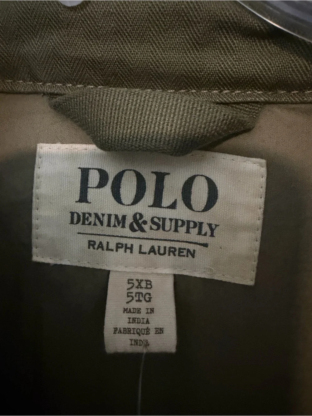 Polo by Ralph Lauren Olive Green Military Field Jacket with Patches